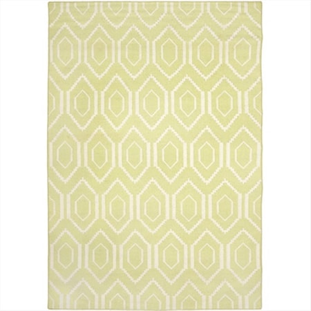 Safavieh 9 Ft. X 12 Ft. Large Rectangle Contemporary Dhurries- Green And Ivory- Flatweave Rug DHU556A-9